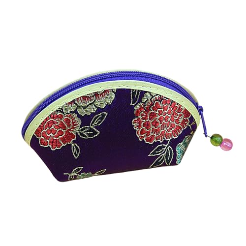 Vintage Coin -Geldbörse - Kleine chinesische Münzgrundstück | Vintage Jewelry Organizer Beutel, Reißverschlussbeutel Stickereien Blumen Reisetaschen Münze, Verpackung kleines Geschenk von Mbiyhgta