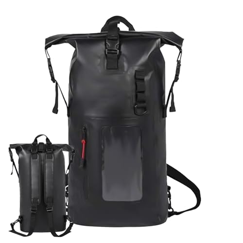 Wasserabweisender Rucksack – Trockenaufbewahrung, wasserdichte Wandertasche, 30 l versiegelte Taschen mit Roll-Top-Verschluss und Schultergurt, regenfeste Wanderrucksäcke für Kanu, Angeln, Rafting Wasserabweisender Rucksack – Trockenaufbewahrung, wasserdichte Wandertasche, 30 l versiegelte Taschen mit Roll-Top-Verschluss und Schultergurt, regenfeste Wanderrucksäcke für Kanu, Angeln, Rafting von Mbiyhgta