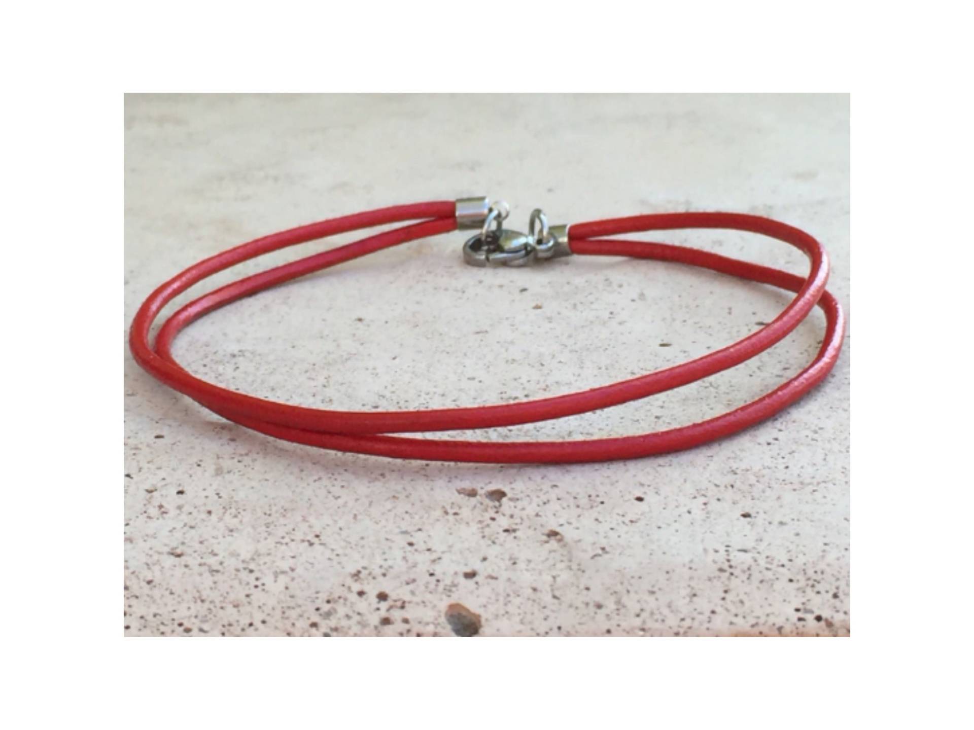 Kostenloser Versand-Herren Armband, Herren Leder Armband, Edelstahl Armband, Rotes Rot Armband, Armbänder Für Männer von MbraceMen