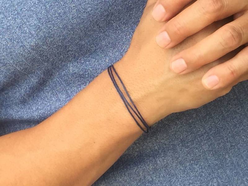 Kostenloser Versand-Herren Kordel Armband, Edelstahl Armband, Herren Minimalist Armband, Grünes Armband, Armband Für Männer von MbraceMen