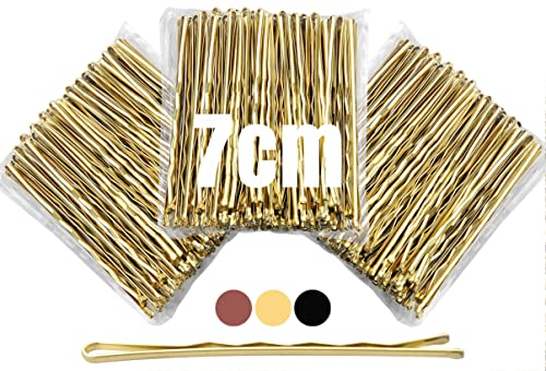 Mbsomnus 150 Stück Haarnadeln Gold 7cm Bobby Pins Damen Haarklemmen Wellenform Hair Pin Haarklammer Metall Ideal für Frauen Mädchen Haarzusätze Alle Haartypen (Gold) von Mbsomnus