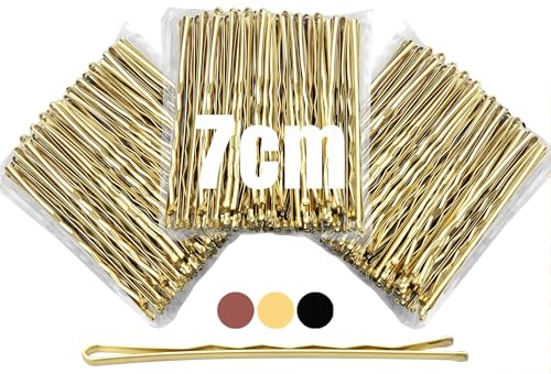 Mbsomnus 150 Stück Haarnadeln Gold 7cm Bobby Pins Damen Haarklemmen Wellenform Hair Pin Haarklammer Metall Ideal für Frauen Mädchen Haarzusätze Alle Haartypen (Gold) von Mbsomnus