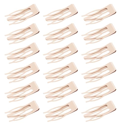 Mbsomnus 18 Stück Haarspangen Damen Doppel Griff Haar Clips Metall Snap Haarspangen Haarklammern Klein Haarclips Mädchen Haarschmuck für Haar Herstellung Salon Zubehör (Beige) von Mbsomnus
