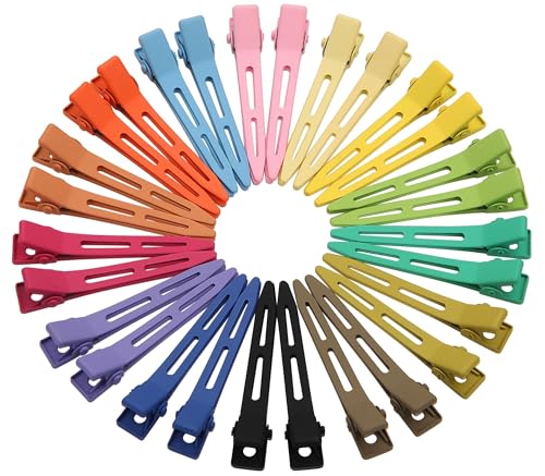 Mbsomnus 30 Stück EnteBill Haarspangen Bunt Haarclips 5,5 cm Haarklammern Friseur Alligator Clips Metall Haarspangen für Haarklammern Damen Spangen Friseursalon Mädchen Haarstyling DIY(15 Farben) von Mbsomnus
