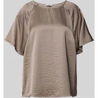 mbyM Blusenshirt in Crinkle-Optik Modell 'Damik' in Taupe, Größe L von MbyM