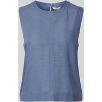 mbyM Regular Fit Blusentop mit Rundhalsausschnitt Modell 'Tytus' in Rauchblau, Größe M von MbyM