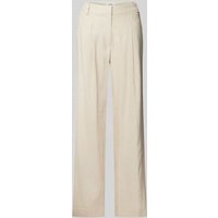 mbyM Wide Leg Leinenhose mit Bundfalten Modell 'Cristiana' in Ecru, Größe XL von MbyM