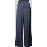 mbyM Wide Leg Stoffhose in Crinkle-Optik Modell 'Asaka' in Dunkelblau, Größe M von MbyM