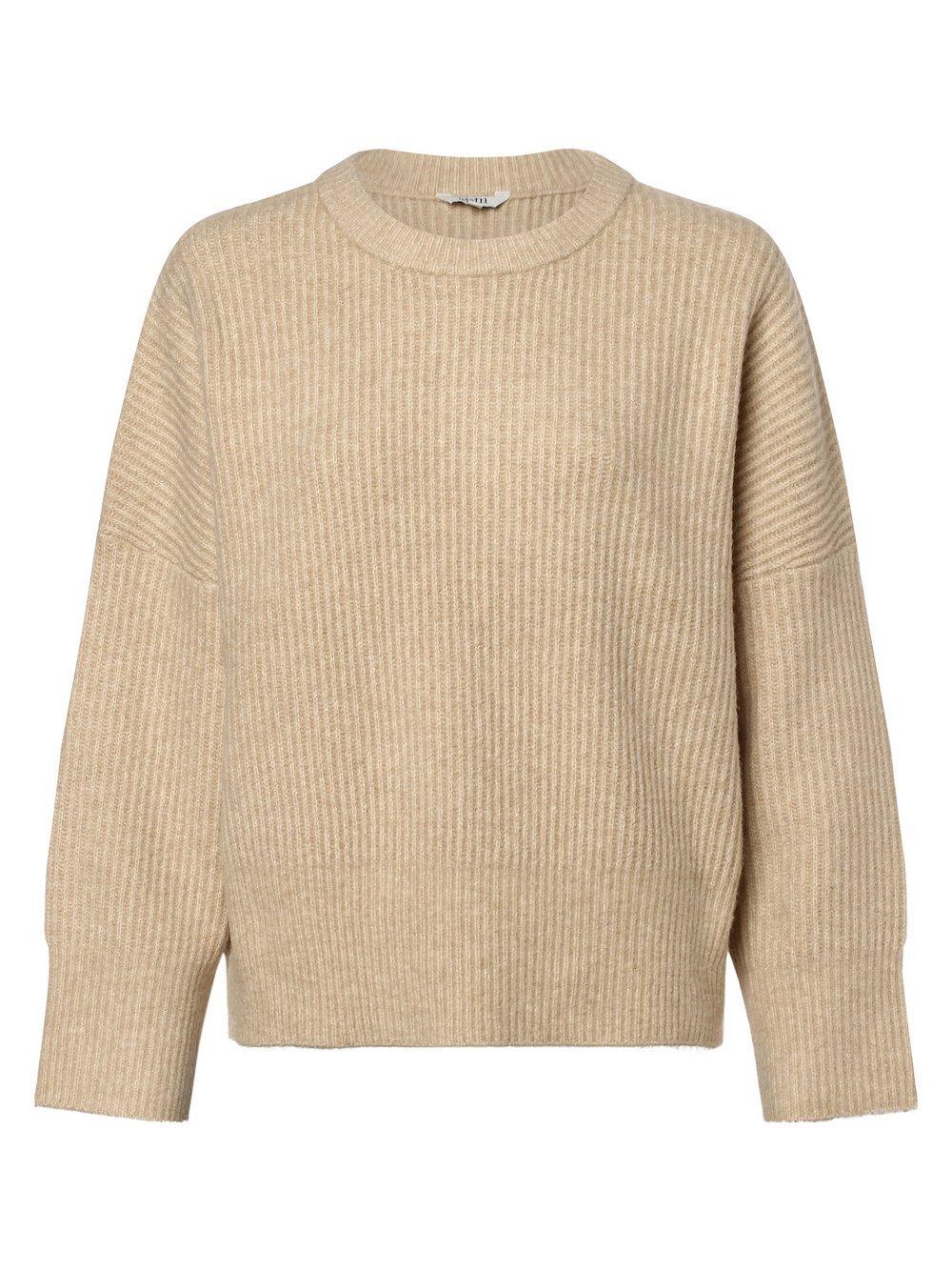 mbyM Pullover Damen Feinstrick Rundhals meliert, beige von Mbym