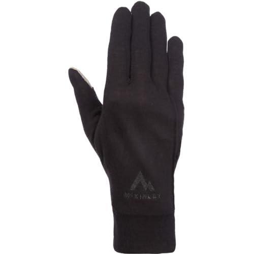 Mckinley Varun II GLV U Outdoor-Handschuhe, leitende Spitzen, feine Merinowolle, Herren, Schwarz MC428606_058 von Mc Kinley