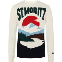 Mc2 Saint Barth Pullover aus einem Wolle-Kaschmir-Mix mit St. Moritz Ski-Motiv in L von Mc2 Saint Barth