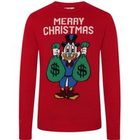 Mc2 Saint Barth Rundhalspullover aus einem Wolle-Kaschmir-Mix mit Dagobert-Motiv in L von Mc2 Saint Barth