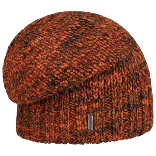 McBURN Alaseja Damen Strickmütze - Made in Italy Strickbeanie Beanie Skimütze Oversize, Oversize Herbst-Winter - One Size orange von McBURN