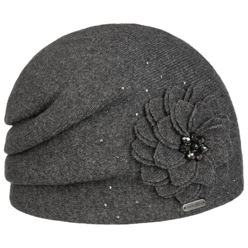 McBURN Calesa Wollmütze Beanie Damenmütze Wintermütze Damen - Made in Italy Herbst-Winter Winter - One Size anthrazit von McBURN