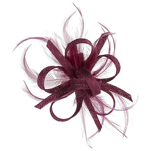 McBURN Clip Fascinator Haarschmuck Kopfschmuck Anlasshut Damen - Made in Italy Sommer Frühling-Sommer - One Size Fuchsia McBURN Clip Fascinator Haarschmuck Kopfschmuck Anlasshut Damen - Made in Italy Sommer Frühling-Sommer - One Size Fuchsia von McBURN