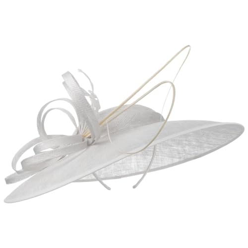 McBURN Haarschmuck Fascinator mit Federn Damen - Made in Italy Brauthut Anlasshut Festhut Frühling-Sommer Herbst-Winter - One Size hellgrau von McBURN