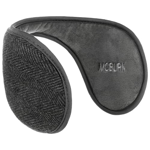 McBURN Herringbone Ohrenwärmer Damen/Herren - Earbands Ohrenschützer mit Futter Winter Herbst-Winter - One Size anthrazit von McBURN