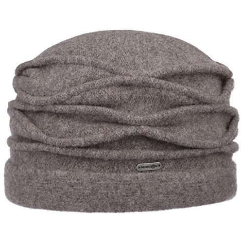 McBURN Kamita Walkmütze Wintermütze Damenmütze Damen - Made in Italy Walkhut Winter Herbst-Winter - One Size Taupe von McBURN