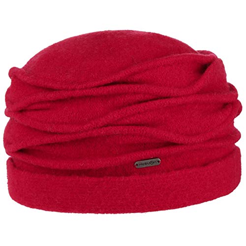 McBURN Kamita Walkmütze Wintermütze Damenmütze Damen - Made in Italy Walkhut Winter Herbst-Winter - One Size rot von McBURN