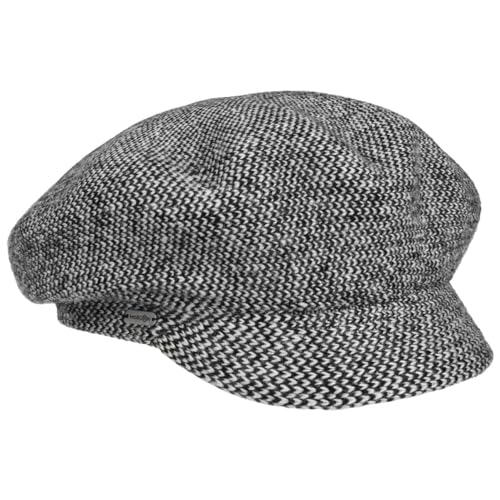 McBURN Maghera Ballonmütze Schirmmütze Newsboy Cap Damencap Schildmütze Damen - Made in Italy mit Schirm Herbst-Winter - One Size schwarz von McBURN