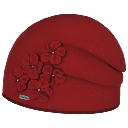 McBURN Mindella Beanie Wollmütze Wintermütze Damenmütze Damen - Made in The EU Herbst-Winter - One Size rot von McBURN