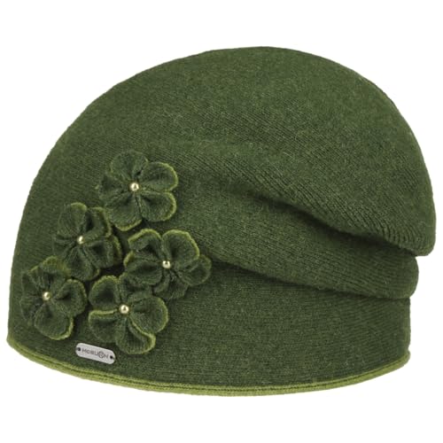 McBURN Mindella Beanie Wollmütze Wintermütze Damenmütze Damen - Made in The EU Herbst-Winter Winter - One Size grün von McBURN