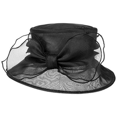 McBURN Thilana Anlasshut Damenhut Sommerhut Sonnenhut Damen - Made in Italy Winter Herbst Frühjahr Sommer Frühling-Sommer Herbst-Winter - One Size schwarz von McBURN