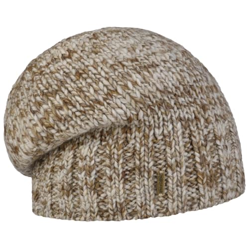 McBURN Alaseja Damen Strickmütze - Made in Italy Strickbeanie Beanie Skimütze Oversize, Oversize Herbst-Winter - One Size beige von McBURN