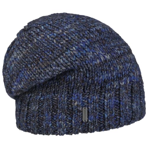 McBURN Alaseja Damen Strickmütze - Made in Italy Strickbeanie Beanie Skimütze Oversize, Oversize Herbst-Winter - One Size dunkelblau von McBURN