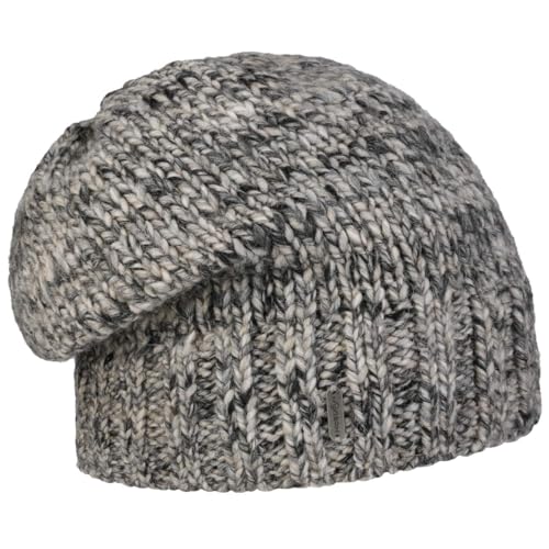 McBURN Alaseja Damen Strickmütze - Made in Italy Strickbeanie Beanie Skimütze Oversize, Oversize Herbst-Winter - One Size grau von McBURN