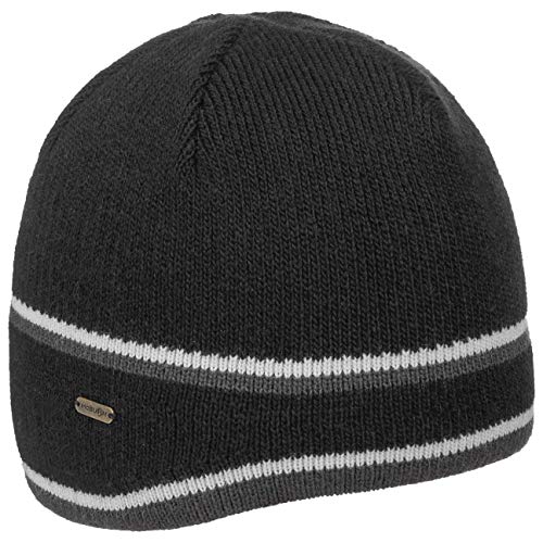 McBURN Beanie mit Ohrenschutz Wintermütze Wollmütze Damenmütze Herrenmütze Damen/Herren - Made in Italy Futter, Futter Herbst-Winter - One Size schwarz von McBURN