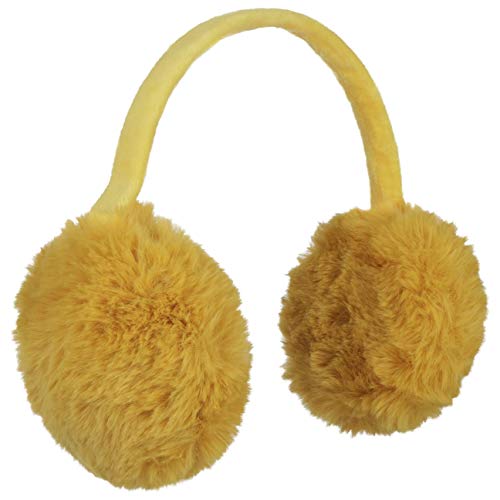 McBURN One Colour Webpelz Ohrenschützer Ohrenwärmer Ohrenschutz Damen - Winter Herbst-Winter - One Size gelb von McBURN