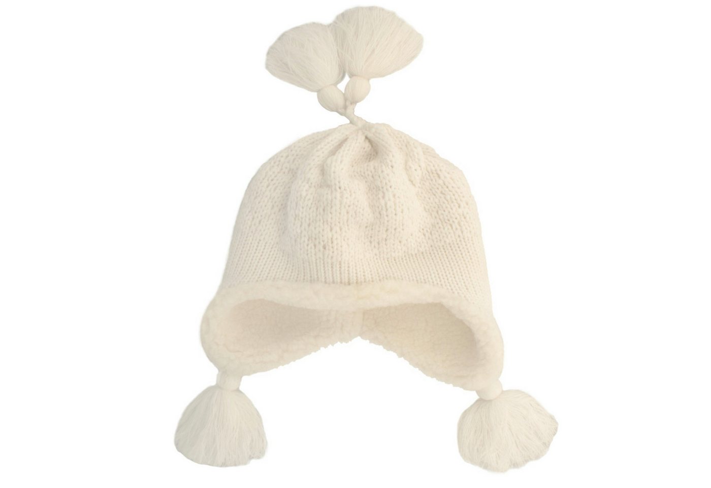 McBurn Strickmütze Pilotenmütze aus Strick mit Teddyfutter und Ohrenschutz von McBurn