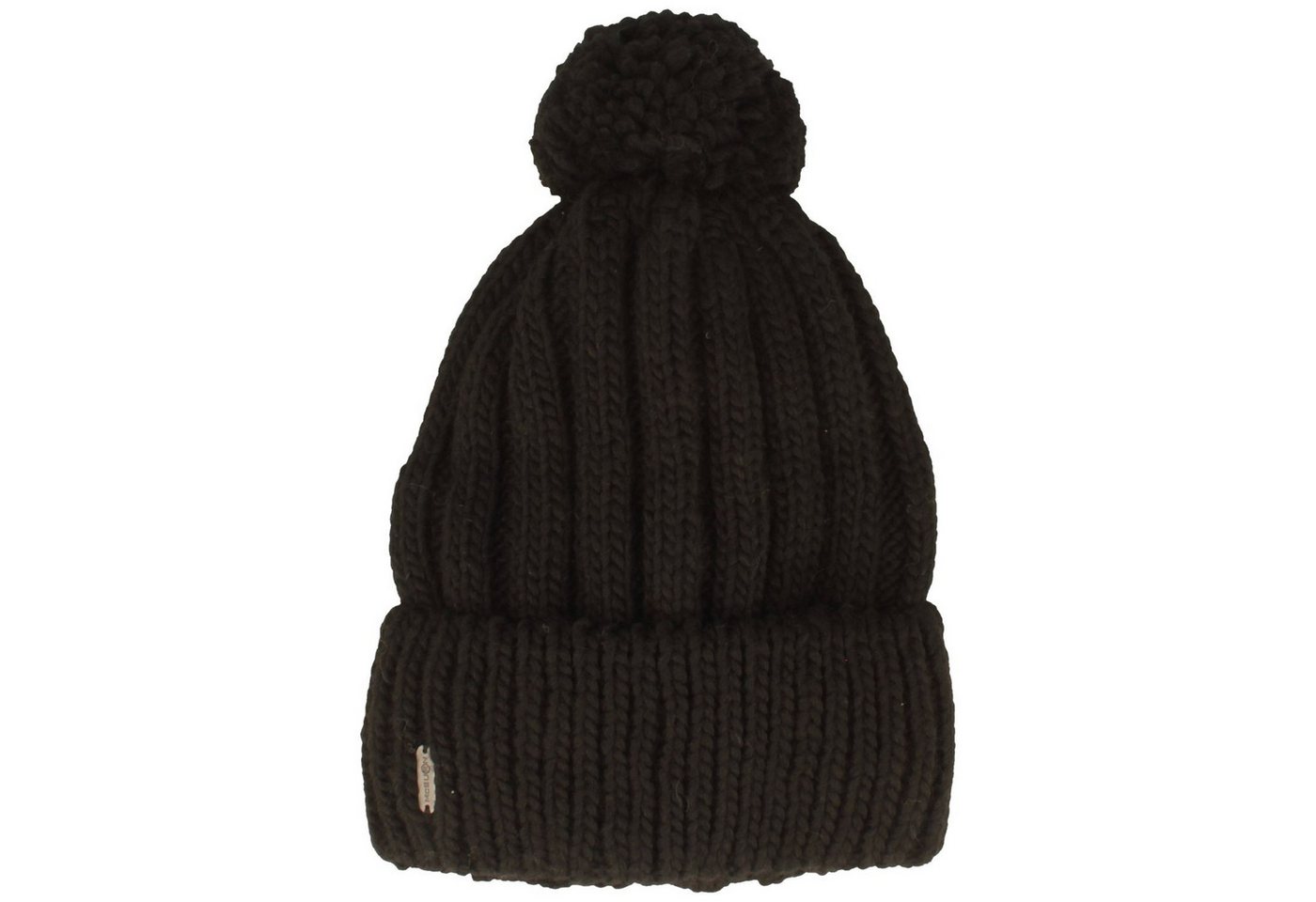 McBurn Strickmütze Unifarbene Bommelmütze von McBurn