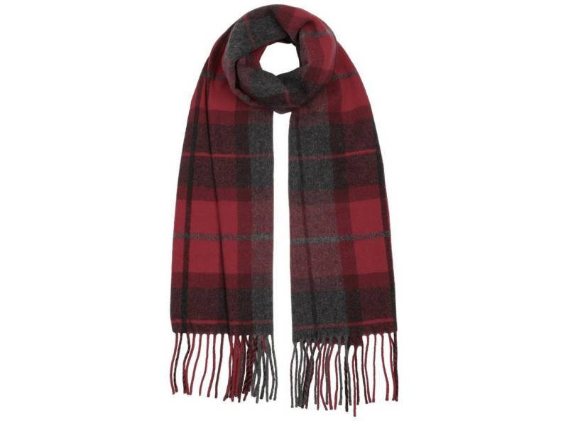 McBurn Strickschal, (1-St), Karoschal mit Fransen, Made in Italy von McBurn