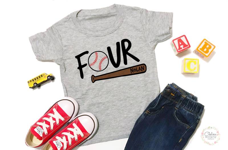 Personalisiertes 4. Geburtstagsshirt - Geburtstag Baseball Shirt Personalisiertes 4. Geburtstagsshirt - Geburtstag Baseball Shirt von McCartyCreations