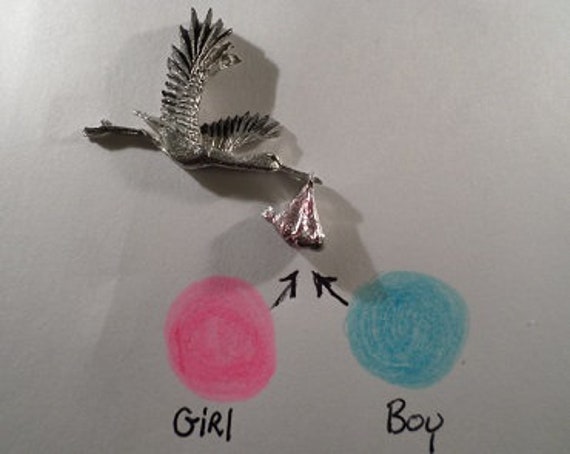 Neu Baby Storch Anhänger „ Größtes Geschenk " von McCloud9Jewelry