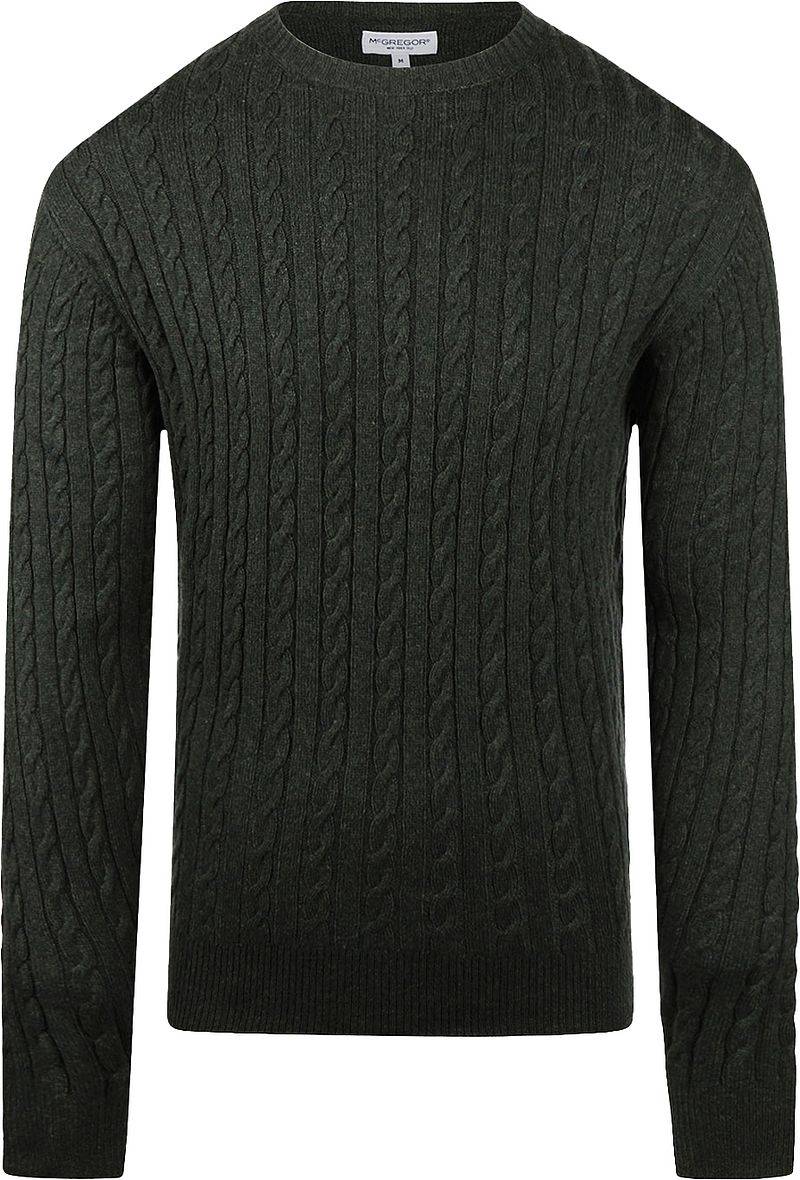 McGregor Cable Pullover Merinowolle Melange Dunkelgrün - Größe XXL von McGregor