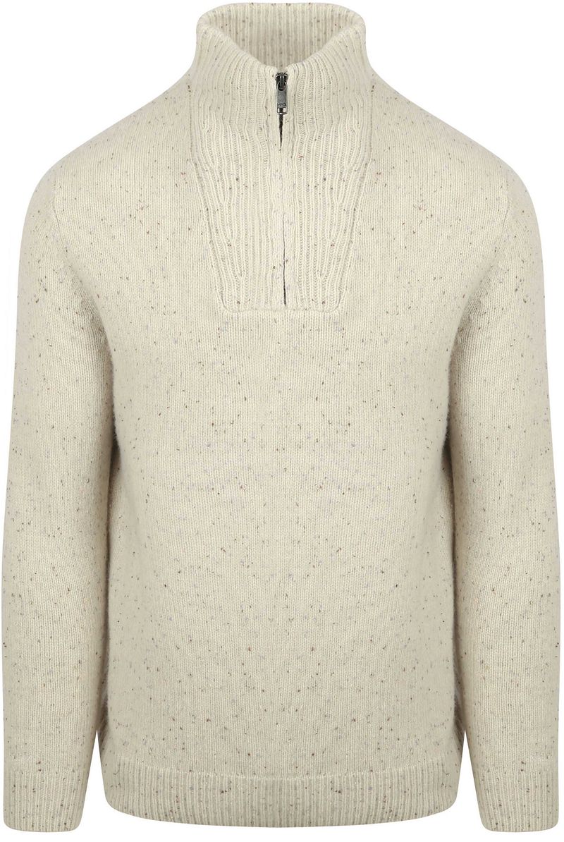 McGregor Half Zip Pullover Lammwolle Blend Ecru - Größe S von McGregor