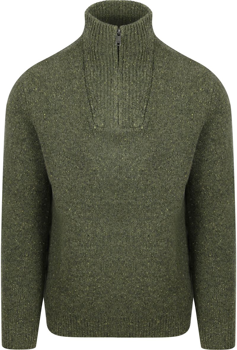 McGregor Half Zip Pullover Lammwolle Blend Olive - Größe M von McGregor