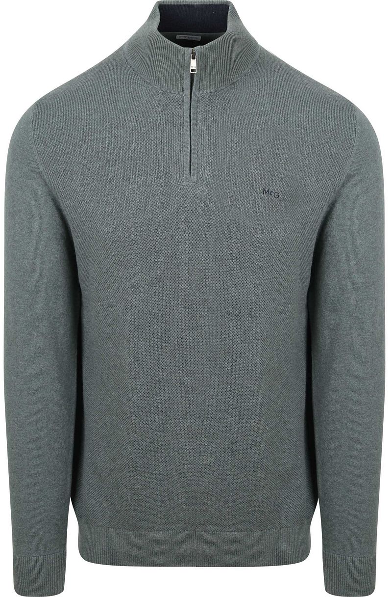 McGregor Half Zip Pullover Merinowolle Structure Grün - Größe L von McGregor