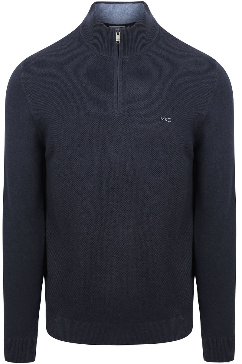 McGregor Half Zip Pullover Merinowolle Structure Navy - Größe S von McGregor