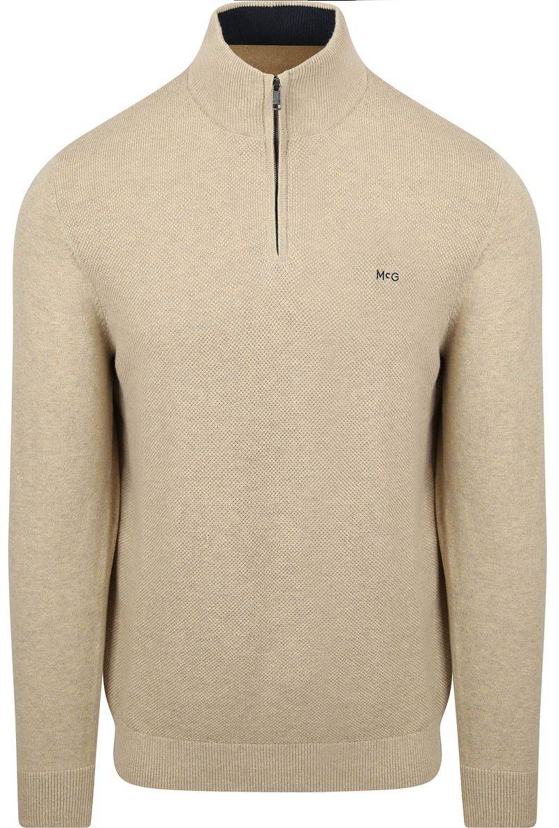 McGregor Half Zip Pullover Merinowolle Structure Sand - Größe 3XL von McGregor