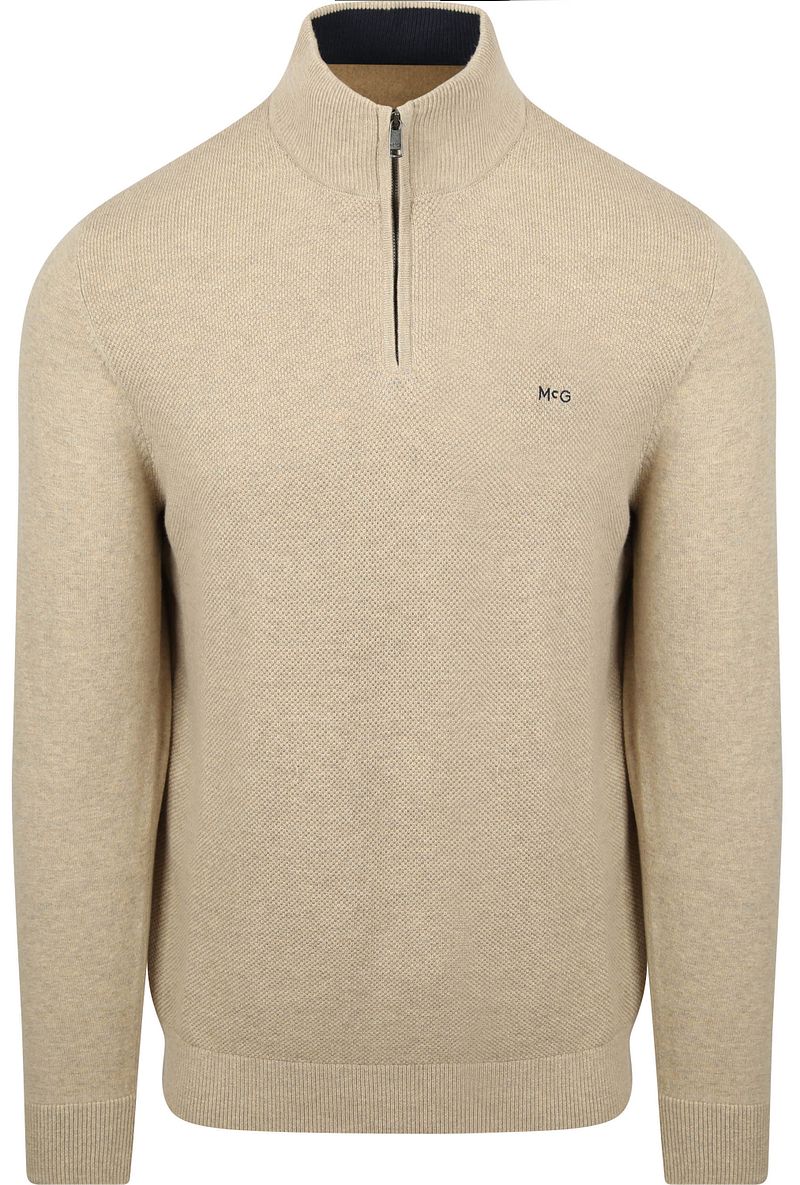 McGregor Half Zip Pullover Merinowolle Structure Sand - Größe L von McGregor