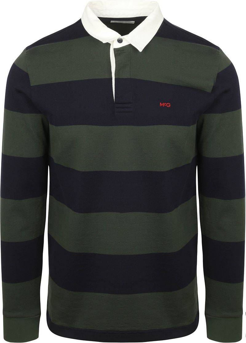 McGregor Rugbyshirt Streifen Navy Olive - Größe XL von McGregor