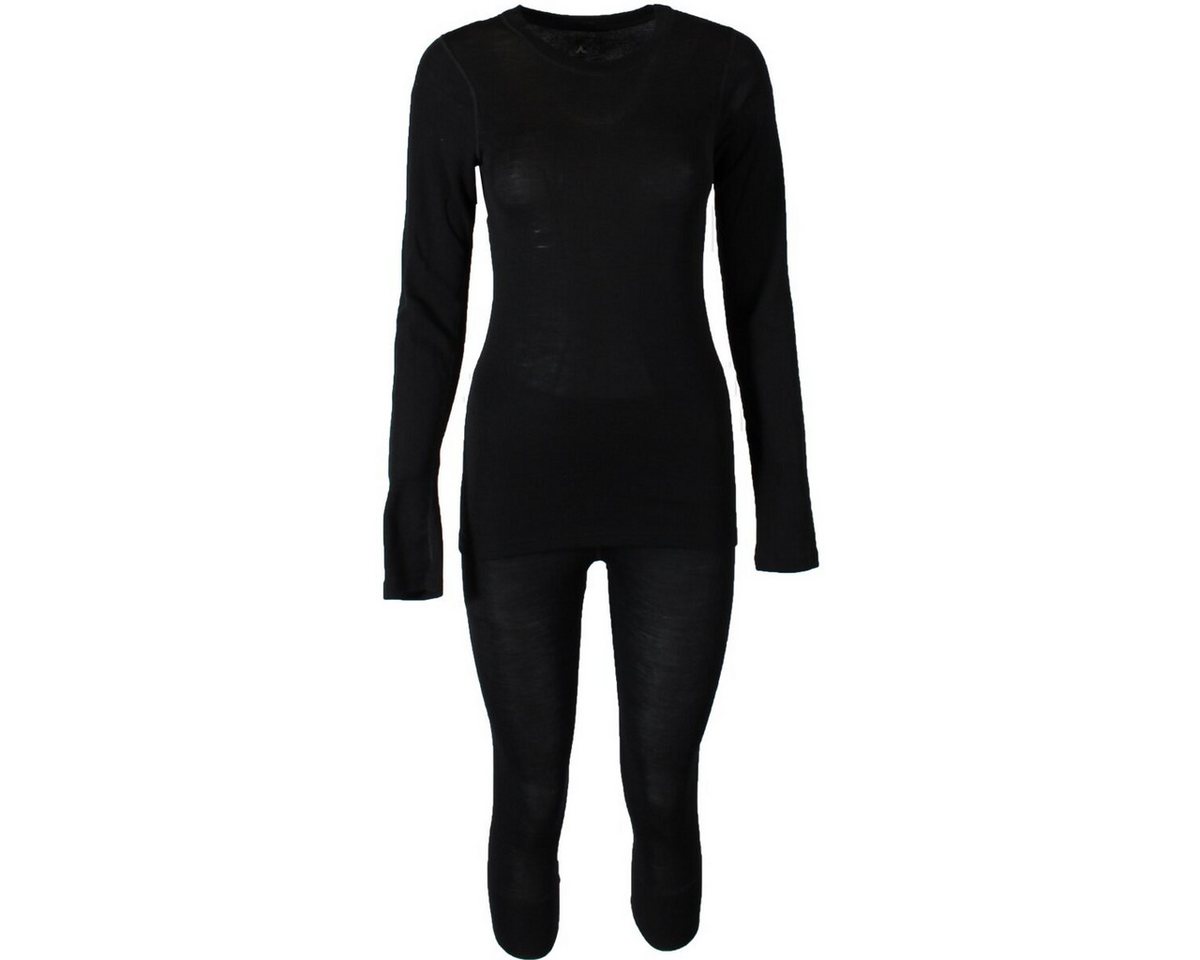 McKINLEY Langarmshirt & Hose Da.-Funkt-Wä-Set Hasvik Women WHITE/COOL GREY-BLACK-HYPER PI von McKINLEY