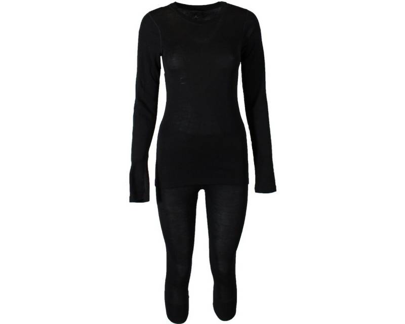 McKINLEY Langarmshirt & Hose Da.-Funkt-Wä-Set Hasvik Women WHITE/COOL GREY-BLACK-HYPER PI von McKINLEY