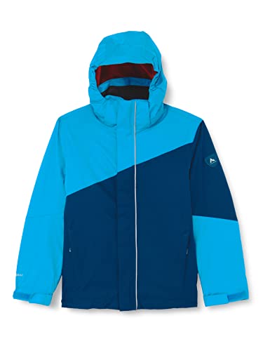 McKinley Unisex Kinder Alyan Jacke, Blue Petrol/Blue/Ora, 128 von Mc Kinley