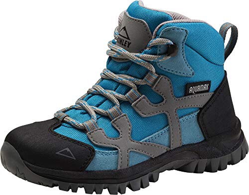 McKINLEY Unisex-Kinder Santiago Pro Aquamax Trekking-& Wanderstiefel, Grau (Anthracite/Turquoise 903), 32 EU von McKINLEY