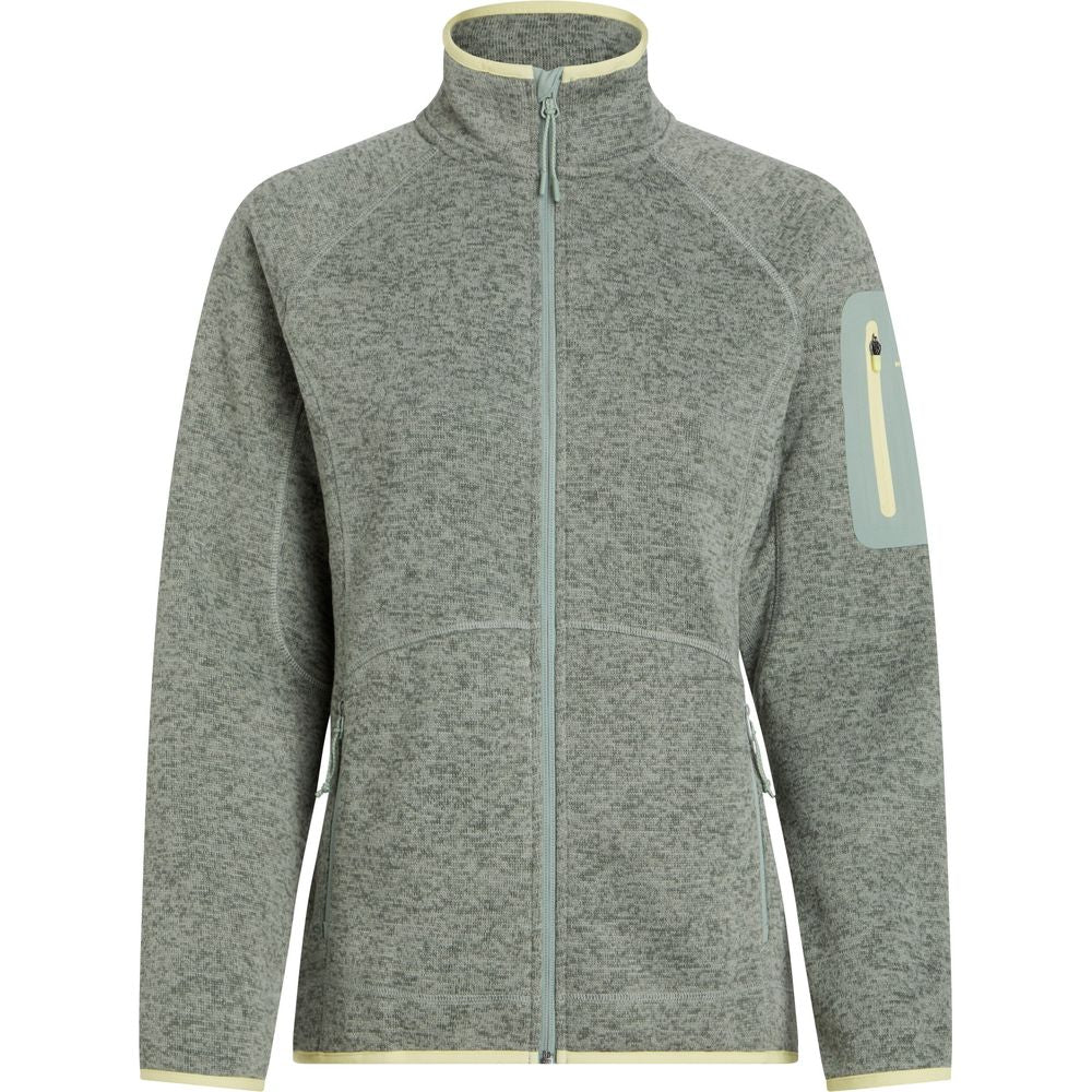 McKinley Damen Fleecejacke Skeena melange green smoke 40 von McKinley